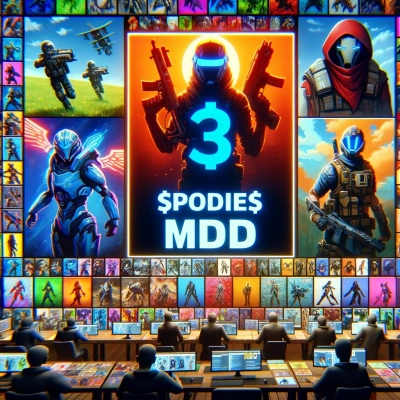 Representa un mercado digital dinámico con varios mods y skins a la venta.